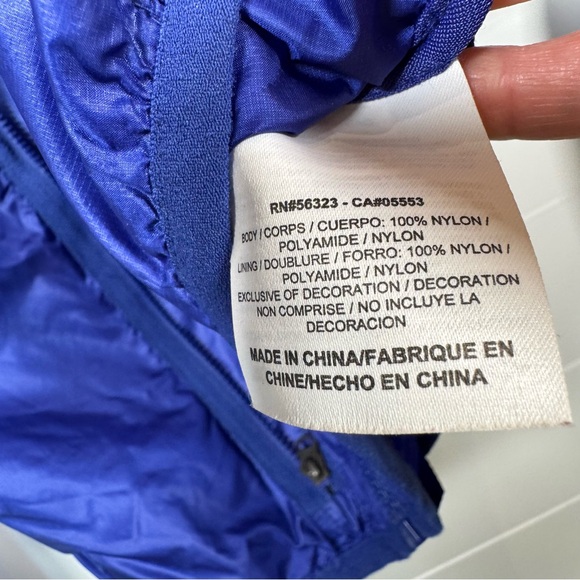 Nike Blue Lightweight packable running jacket with zipper hood small - Picture 5 of 9